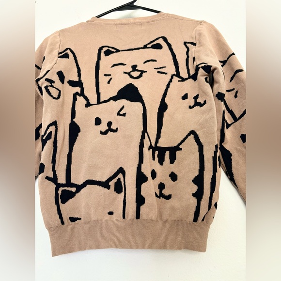 Lizette collection LC cat print sweater size small - Picture 9 of 9